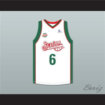 Kristaps Porzingis 6 Baloncesto Sevilla White Basketball Jersey