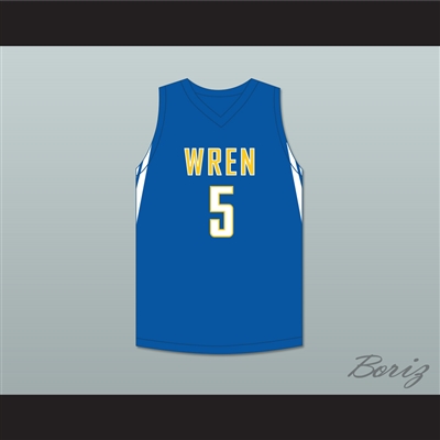 Bryce McGowens 5 Wren High School Hurricanes Blue Basketball Jersey 2