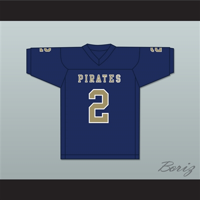 Carlos Thompson 2 Independence Community College Pirates Dark Blue Football Jersey