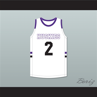 Christian Braun 2 Blue Valley Northwest High School Huskies White Basketball Jersey 1