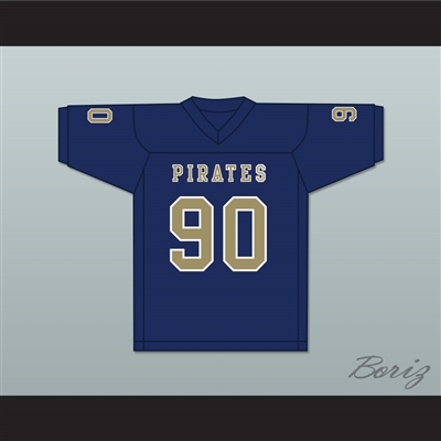 Dantrell Barkley 90 Independence Community College Pirates Dark Blue Football Jersey
