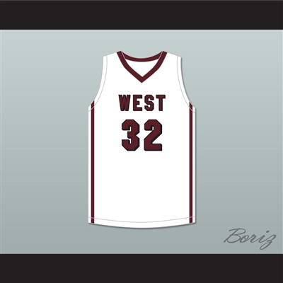EJ Liddell 32 Belleville High School-West Maroons White Basketball Jersey 3