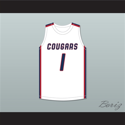 Jaden Hardy 1 Coronado High School Cougars White Basketball Jersey 2