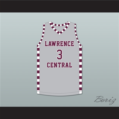 Jake LaRavia 3 Lawrence Central High School Bears Gray Basketball Jersey 2