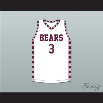 Jake LaRavia 3 Lawrence Central High School Bears White Basketball Jersey 1