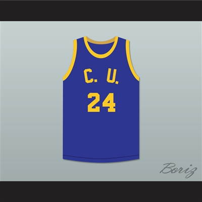 Karavas 24 Cadwallader University Blue Basketball Jersey Fast Break