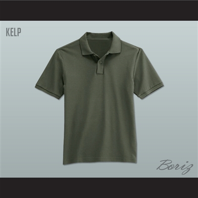 Men's Solid Color Kelp Polo Shirt