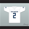 Kyle Philips 2 San Marcos High School Knights White Football Jersey 1