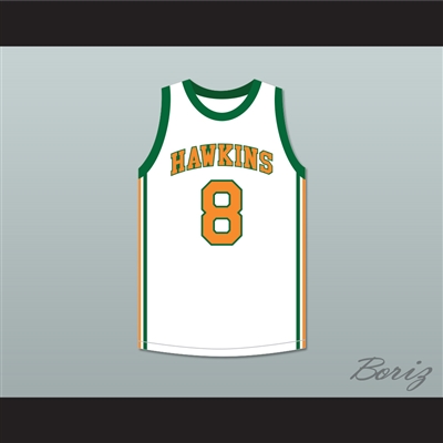 Lucas Sinclair 8 Hawkins High School Tigers White Basketball Jersey 2