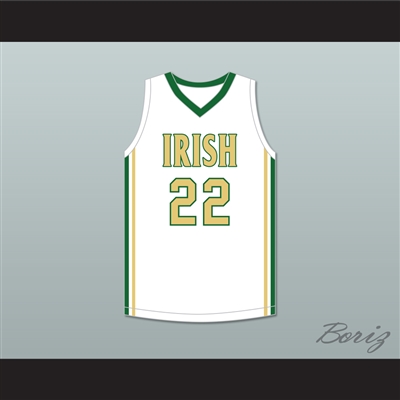 Malaki Branham 22 St. Vincentâ€“St. Mary High School Fighting Irish White Basketball Jersey 1