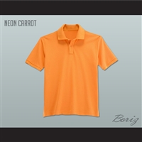 Men's Solid Color Neon Carrot Polo Shirt