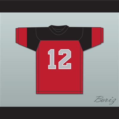 Vik De Palma 12 Blackfoot High School Red Football Jersey 1