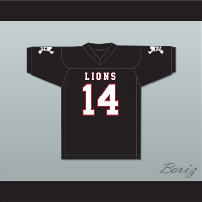 De'Andre Johnson 14 EMCC Lions Black Football Jersey Includes Patches