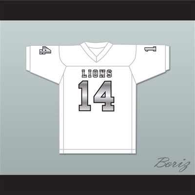 De'Andre Johnson 14 EMCC Lions White Alternate Football Jersey