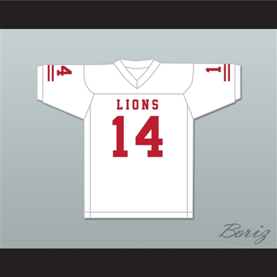 De'Andre Johnson 14 EMCC Lions White Football Jersey