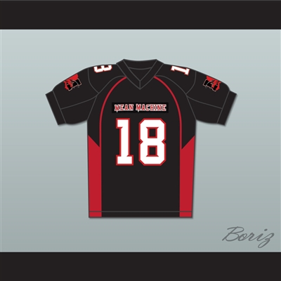 Adam Sandler 18 Paul Crewe Mean Machine Convicts Football Jersey Includes Patches