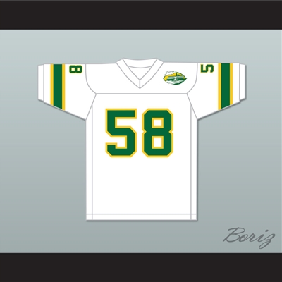 1974-75 WFL Bob Creech 58 Shreveport Steamer Home Football Jersey with Patch
