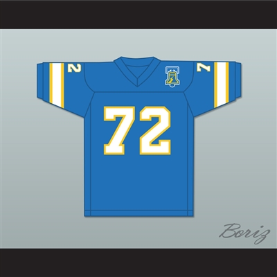 1974-75 WFL Steve Chomyszak 72 Philadelphia Bell Road Football Jersey with Patch