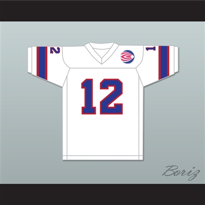 1974 WFL Bob Davis 12 Florida Blazers Home Football Jersey with Patch