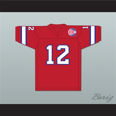1974 WFL Bob Davis 12 Florida Blazers Road Football Jersey with Patch