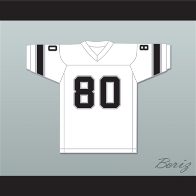 1974 WFL Dennis Hughes 80 Jacksonville Sharks Home Football Jersey