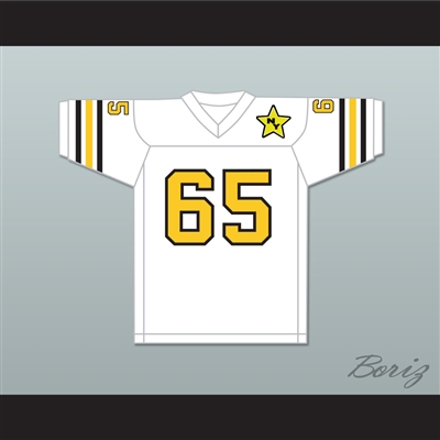 1974 WFL Lloyd Voss 65 New York Stars Home Football Jersey with Patch