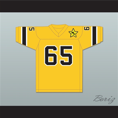1974 WFL Lloyd Voss 65 New York Stars Road Football Jersey with Patch