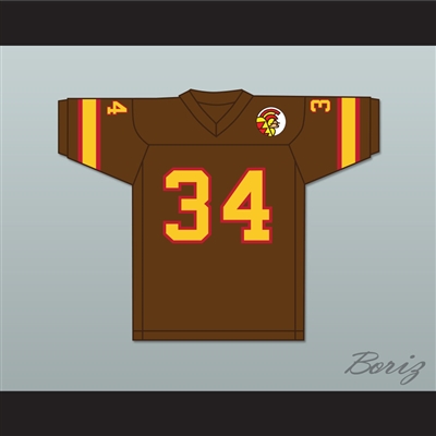 1974 WFL Vince Clements 34 Honolulu Hawaiians Road Football Jersey with Patch