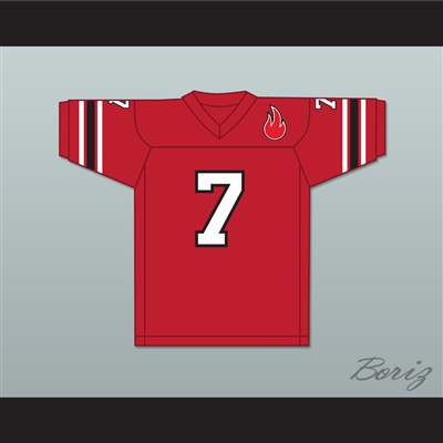 1974 WFL Virgil Carter 7 Chicago Fire Road Football Jersey with Patch