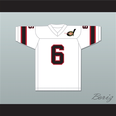 1974 WFL Warren McVea 6 Detroit Wheels Home Football Jersey with Patch