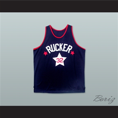 1975 Rucker Park NYC 32 Dark Blue Basketball Jersey