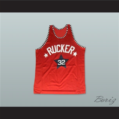 1975 Rucker Park NYC 32 Red Basketball Jersey