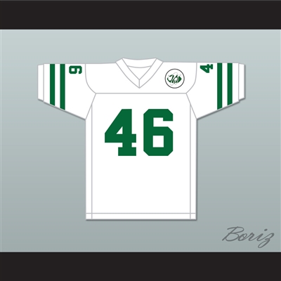 1975 WFL Cyril Pinder 46 Chicago Winds Home Football Jersey with Patch