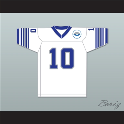 1975 WFL Johnnie Walton 10 San Antonio Wings Home Football Jersey with Patch