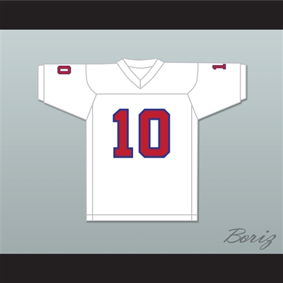 1983 USFL Glenn Inverso 10 New Jersey Generals Home Football Jersey