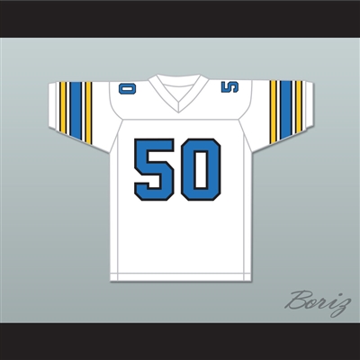1984 USFL Gary Plummer 50 Oakland Invaders Home Football Jersey