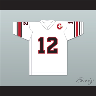 1984 USFL Jim Kelly 12 Houston Gamblers Home Football Jersey with Patch