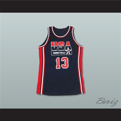 1992 Chris Mullin 13 USA Team Away Basketball Jersey