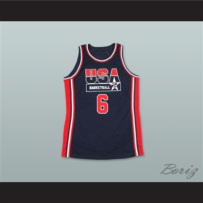1992 Patrick Ewing 6 USA Team Away Basketball Jersey