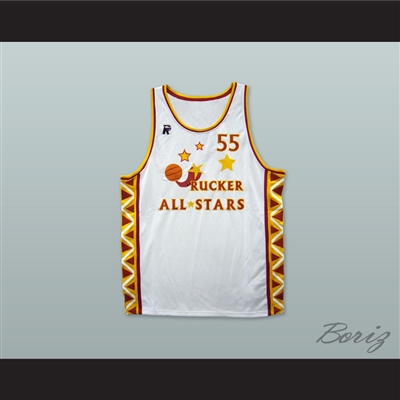1996 Hot Chile Style Rucker All Stars 55 White Basketball Jersey
