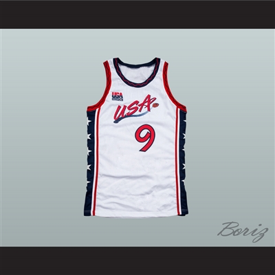 1996 Mitch Richmond 9 USA Team Home Basketball Jersey