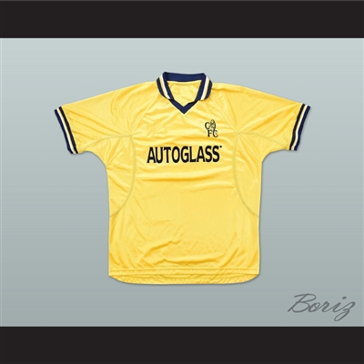 1998-2000 Chelsea London FC Yellow Soccer Jersey