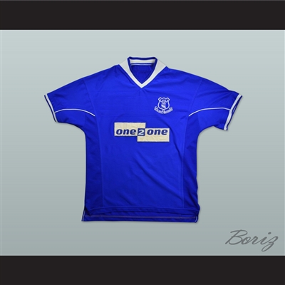 1999-2000 Everton Liverpool FC Blue Soccer Jersey