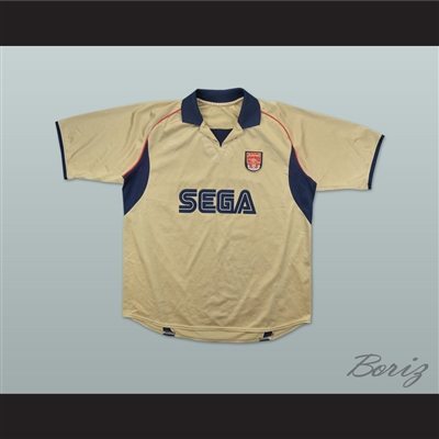 2001-2002 Arsenal London FC Old Gold Soccer Jersey