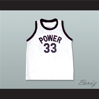 Lew Alcindor Jr 33 Power Memorial Academy White Basketball Jersey