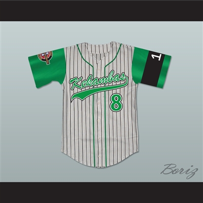 Kofi Evans 8 Kekambas Baseball Jersey Includes ARCHA Patch and G-Baby Memorial Sleeve