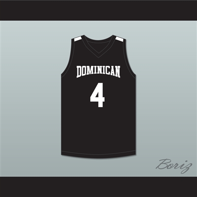 Alex Antetokounmpo 4 Dominican High School Knights Black Basketball Jersey 1