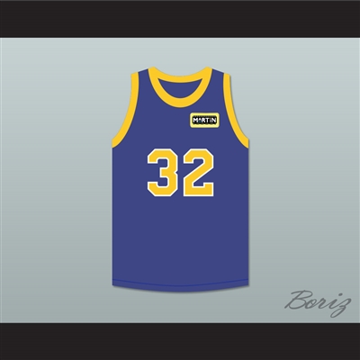 Air Gordon 32 Blue Basketball Jersey with Martin Patch