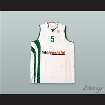 Aaron Cel 5 Polska Poland White Basketball Jersey