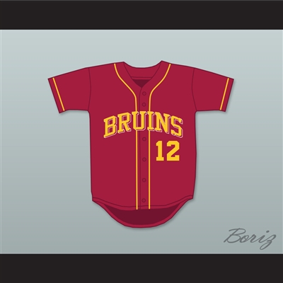 Aaron Hicks 12 Woodrow Wilson Classical High School Bruins Cardinal Red Baseball Jersey 2
